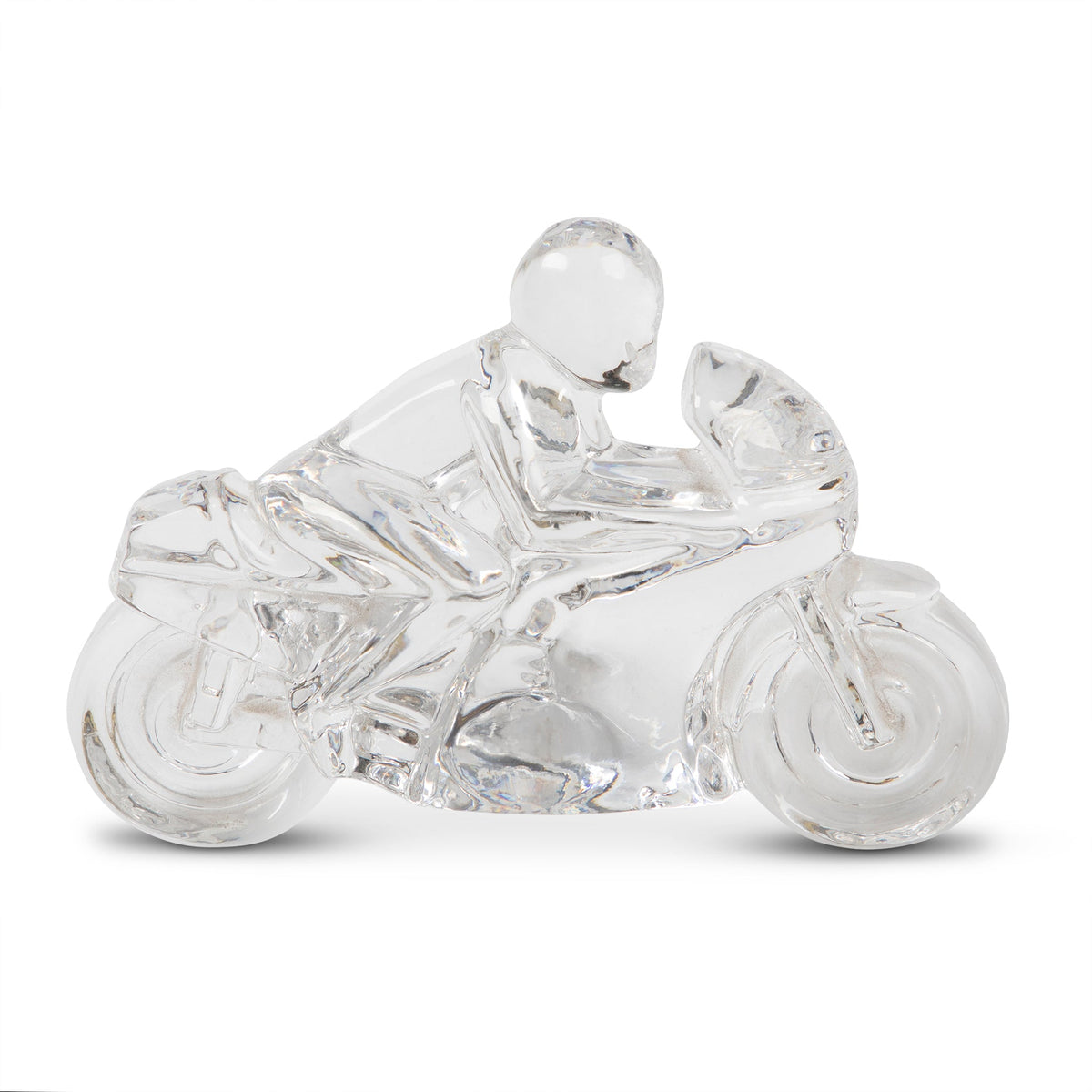 Daum Crystal Motorcycle "Circuit" Sculpture